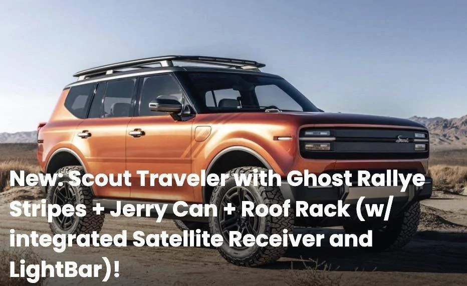 Ford Maverick EV Pickup Official: Scout EV Pickup & SUV debut w/ Gas Range Extender, 4x4, BOF, Lockers, Sway Bar Disconnect -- All Specs, Wallpapers, Video v-ghost-rallye-stripes-jerry-can-roof-rack-jpg-jpg